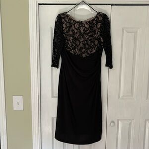 R&M Richards black knee length dress size 8